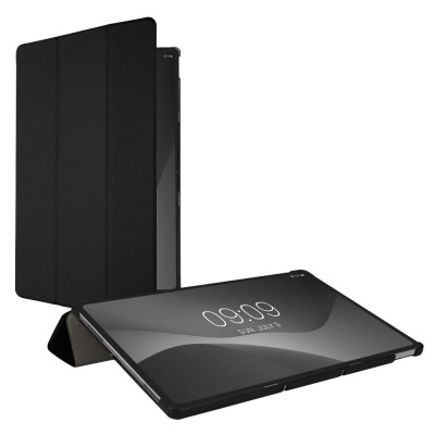 Husa inteligenta Kwmobile pentru Lenovo P12, Negru, Piele ecologica, KWM000023QT001C foto