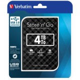 Verbatim STORE &acute;N&acute; GO 2.5 (6.35MM) GEN 2 4TB USB 3.0 BLACK