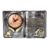 Cumpara ieftin Ceas de masa, In forma de carte cu citat religios, 24 cm, 1692H