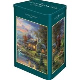 Puzzle 500 piese, Thomas Kinkade - Paradisul naturi, cutie metalica, Schimdt