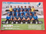 Foto fotbal - FC INTERNAZIONALE MILANO (sezonul 1984-1985) dimensiuni mari 24x17 cm