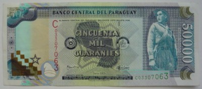 Bancnota Paraguay - 50000 Guaranies 2005 foto