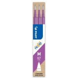 Cumpara ieftin Set 3 rezerve roller Frixion Ball Pilot 0.7 mm varf mediu Rezerva roller Frixion Pilot 3 buc/set Purpuriu