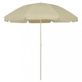 vidaXL Umbrelă de soare de plajă, galben nisipiu, 240 cm