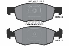 TEXTAR 2384201 Q+ set placute frana,frana disc