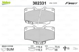 VALEO 302331 FIRST set placute frana,frana disc