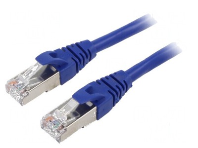 Patch cord F/UTP 6 litat Cu PVC albastru 1,5m 26AWG foto
