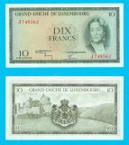 Luxemburg (p#48) 10 Francs 1954 aUNC &#039;Charlotte&#039; serie: J749562