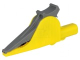 Bornă crocodil 36A galbenă - Capacitate prindere max. 41mm, 1kV