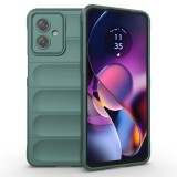 Husa pentru motorola moto g54, antisoc, margini cu striatii, design minimalist, green