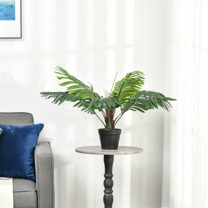 Outsunny palmier decorativ din plastic, Ф16x60 cm, verde
