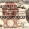 20 dolari 1880 Reproducere Bancnota USD , Dimensiune reala 1:1