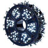Cumpara ieftin Instalatie LED 100m Alb Rece &ndash; 8 Jocuri de Lumini, Fir Negru, IP44, Pentru Interior si Exterior, Iluminare Festiva Eleganta, Durata Lunga de Viata, Al