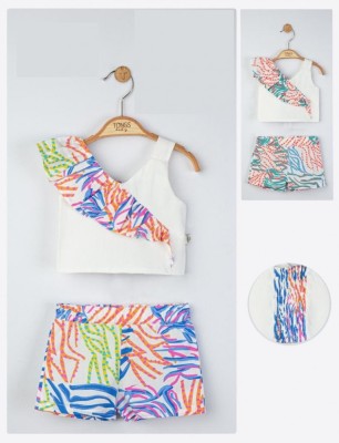 Set elegant bluzita de vara cu pantalonasi pentru fetite, Tongs baby (Culoare: Gri, Marime: 6-9 luni) foto