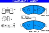 ATE 13.0460-4807.2 set placute frana,frana disc