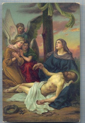 AX 397 CP VECHE -RELIGIOASA - ISUS COBORAT DE PE CRUCE -PIETA foto