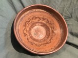 Arta / Traditie / Colectie - Veche farfurie / blid / castron realizat in zona Olteniei / Gorj prima parte a sec XX !