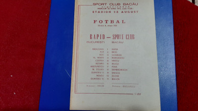 program SC Bacau - Rapid foto