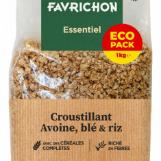 Musli crocant BIO cu cereale integrale, format economic Favrichon