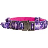 Zgarda pentru caine, marime L, circumferinta reglabila intre 46 si 54.5 cm, nylon, multicolor