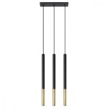 Lampă suspendată MOZAICA 3L negru/golden, Sollux Lighting