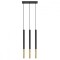 Lampă suspendată MOZAICA 3L negru/golden, Sollux Lighting