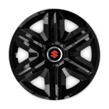 Set 4 capace roti hubcaps fast black R16 Compatibil Cu Suzuki, Autohelix MSA