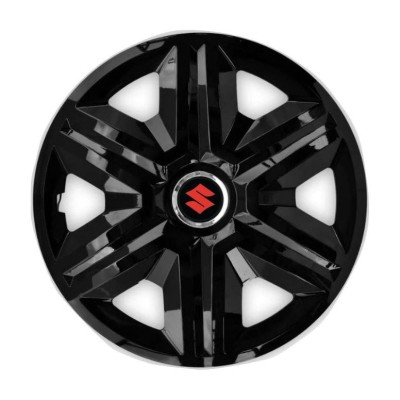 Set 4 capace roti hubcaps fast black R15 Compatibil Cu Suzuki foto