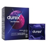 Prezervative cu striații DUREX Intense, cu efect de stimulare clitoridiană și intensificare orgasm feminin, 56 mm, 20 buc