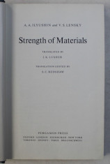 STRENGHT OF MATERIALS by A.A. ILYUSHIN and V.S. LENSKY , 1967 foto