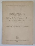 DOCUMENTE PRIVIND ISTORIA ROMANIEI B . TARA ROMANEASCA , VEACUL XVII 1601 - 1625 - INDICILE NUMELOR DE LOCURI , intocmit de ION DONAT ... M . KANDEL ,