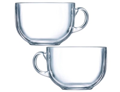 Set 2 Cani din sticla Caribou Living, 500 ml pentru bauturi calde, ceai, cafea, ciocolata calda - RESIGILAT foto