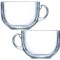Set 2 Cani din sticla Caribou Living, 500 ml pentru bauturi calde, ceai, cafea, ciocolata calda - RESIGILAT
