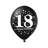 Set 6 baloane latex 30 cm imprimate 18 happy birthday