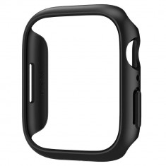 Carcasa thin fit compatibila cu apple watch 7 45mm, defense htpmag, negru