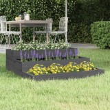 VidaXL Jardinieră, gri, 78x78x27 cm, lemn masiv de pin
