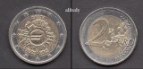 ESTONIA 2012, 2 euro, 10 ani EURO