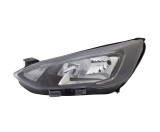 Far FORD FOCUS, 04.2018-, TYC, fata, partea dreapta, cu &amp;#39;lumina de zi&amp;#39; tip LED;tip bec H1+H7+PY21W; electric; negru; cu motor;
