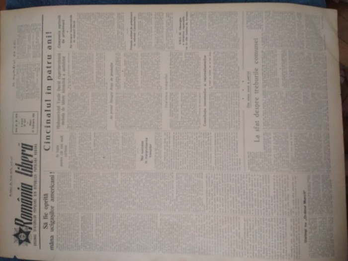 ZIAR ROMANIA LIBERA 27 FEBRUARIE 1953