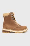 Sorel bocanci Lennox Lace femei, culoarea maro, cu platforma