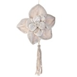 Cumpara ieftin Set 2 Xmas Flower Cream Velvet 12 cm x 25 cm, Iliadis Alexandros