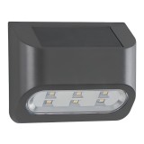 Aplica solara cu Led Hoff, 0.5W, 10lm, lumina rece, IP44, exterior, moderna