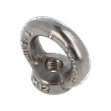 Piuliță cu inel tip ochi M12 oțel inoxidabil A2 DIN 582 30mm - Piuliță cu inel tip ochi M12 DIN 582 30mm