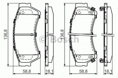 Set placute frana,frana disc MAZDA 6 Hatchback (GG) (2002 - 2008) BOSCH 0 986 494 221 foto