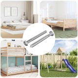vidaXL Șuruburi pentru mobilă 2 pcs Argintiu M6 x 60 mm Oțel 864394