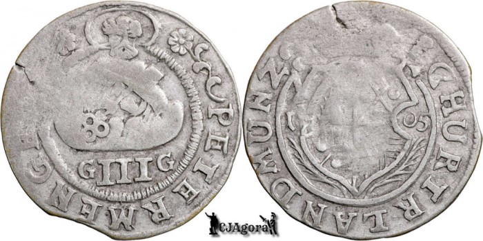 1705 GG, 3 Petermenger - Johann Hugo von Orsbeck - Arhiepiscopatul Electoral