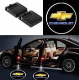 Set 2 Lampi Proiectoare LED Logo Universale CHEVROLET Senzor IR Alb Rece