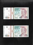 Set 2 Bancnote 1000 Lei 1993 AUNC Consecutive Romania