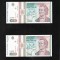 2 x 1000 1.000 lei 1993 aunc consecutive