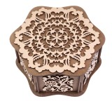 Cumpara ieftin Cutie lemn - Hexagon, 18x21x11 cm | Acrilat WoodBox